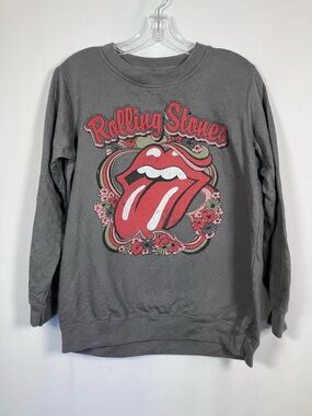 the Rolling Stones Gray T-Shirt with Red and White Graphic